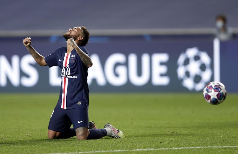 Neymar after the final whistle. EPA