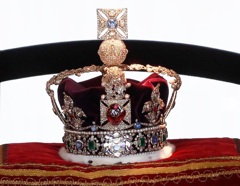 The Cullinan II diamond, or the Second Star of Africa, is also cut from the original Cullinan stone, and set in the front of the UK's Imperial State Crown. Getty Images