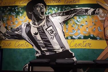 Cafe Diego was full of murals of Diego Maradona. Saeed Saeed