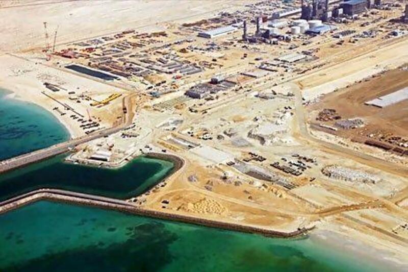 The Khalifa Industrial Zone Abu Dhabi is expected to be one of the largest industrial zones in the world when it has been completed. Business activity within the UAE soared to a four-month high in October, as output and new orders among companies increased. Courtesy Abu Dhabi Ports Company