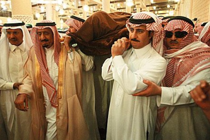 Following the death of the Crown Prince Sultan bin Abdul Aziz Al Saud, Prince Nayef bin Abdul Aziz Al Saud, the former interior minister, was named as the heir to the Saudi throne.
