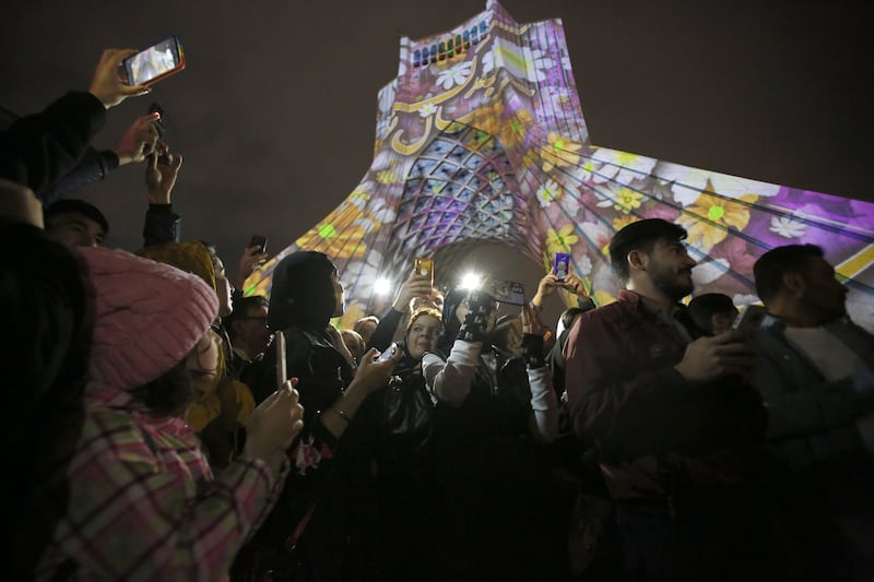 Nowruz celebrations in Azadi Square in Tehran. EPA