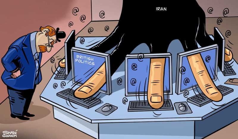 Our cartoonist's take on Iran's use of misinformation to influence British politics