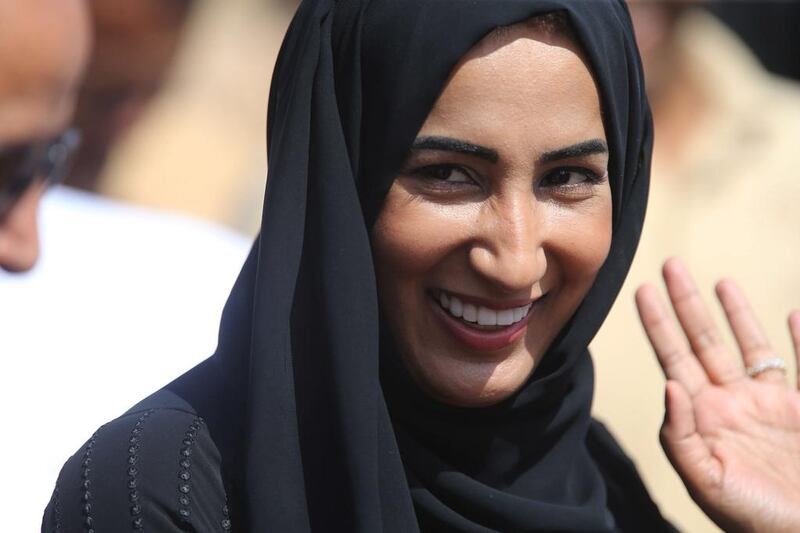 Dr. Shaikha Salem Al Dhaheri, the executive director of the terrestrial and marine biodiversity sector at the Environment Agency- Abu Dhabi launches the release of sixty of a hundred Ibex animals in Wadi Rum natural reserve. Salah Malkawi for The National