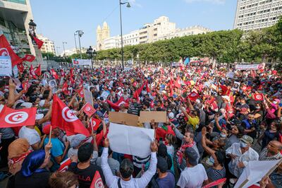 President Kais Saied took control of Tunisia in July, a move his supporters say is a step towards getting the country back on track. Photo: Noureddine Ahmed for The National