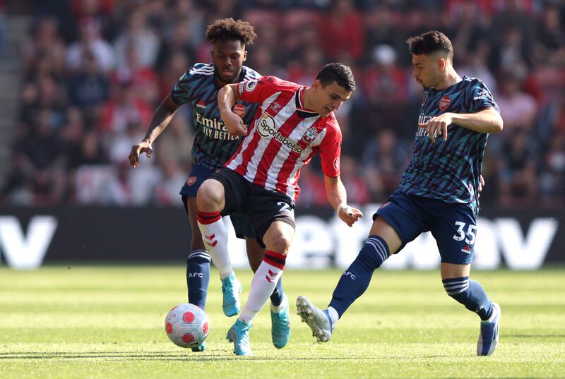 Gabriel Martinelli 6 – Despite starting on an unfamiliar right-hand side he always looked a threat. He bookended Arsenal’s performance with chances at the beginning and end of the game. Reuters