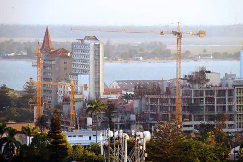 Large new commercial and residential buildings are rising up along Maputo's coastline. Verity Ratcliffe for The National