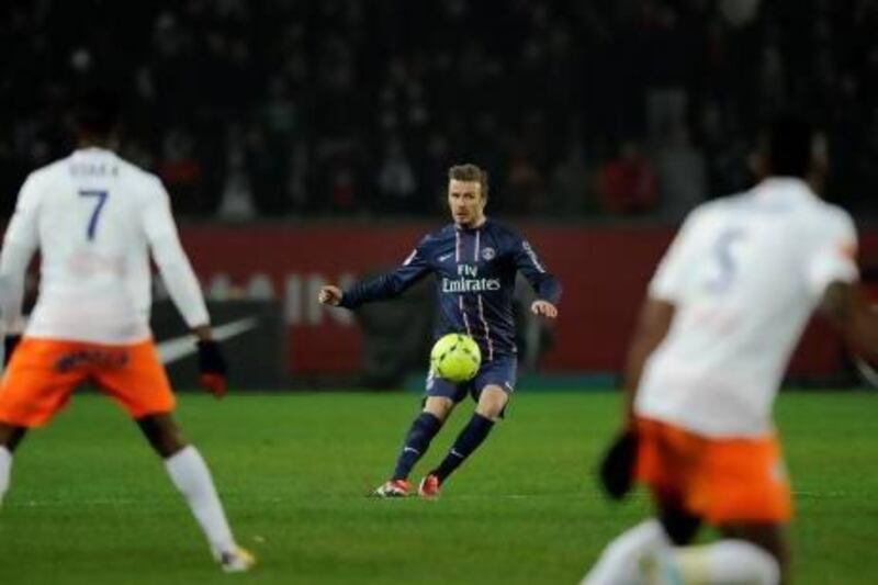 Club president Nasser Al Khelaifi says he wants to keep David Beckham at Paris-Saint Germain beyond the conclusion of his five-month deal. Yoan Valat / EPA