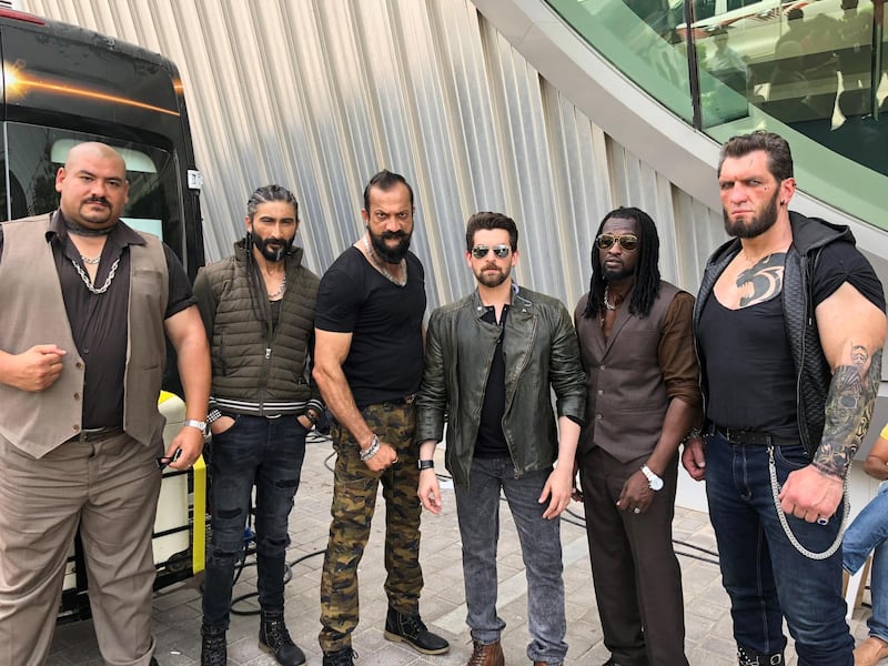 Neil Nitin Mukesh and his gang of baddies from the film Saaho. Courtesy Neil Nitin Mukesh