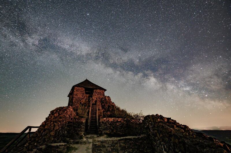 A view of the Milky Way that stretches across the clear night sky above Salgotarjan, Hungary. EPA