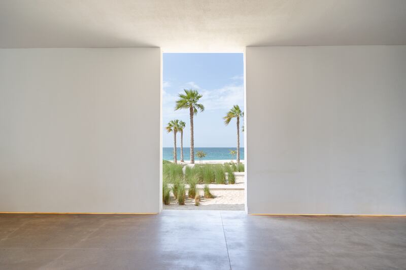 The minimalist design and calming colour palette makes the most of the resort's sea views.