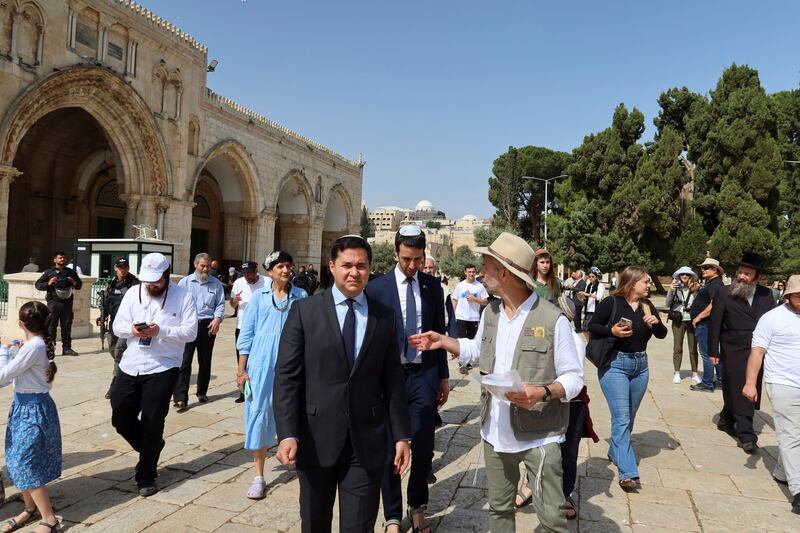 Israeli MPs tour Al Aqsa compound as tensions rise before the annual Jerusalem Day Flag March. Reuters
