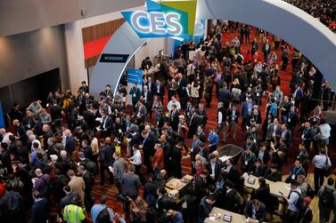 Crowds enter the convention centre on the first day of the CES tech show, in Las Vegas, in January last year. This year, CES 2021 is being held online from January 11-14 due to the coronavirus pandemic. AP