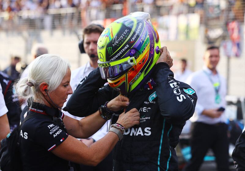Lewis Hamilton before the Abu Dhabi Grand Prix. Reuters
