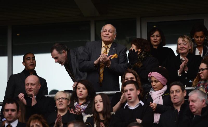Assem Allam had plenty to smile about for once in the Hull City stand as his side defeated Liverpool on Sunday. Jamie McDonald / Getty Images