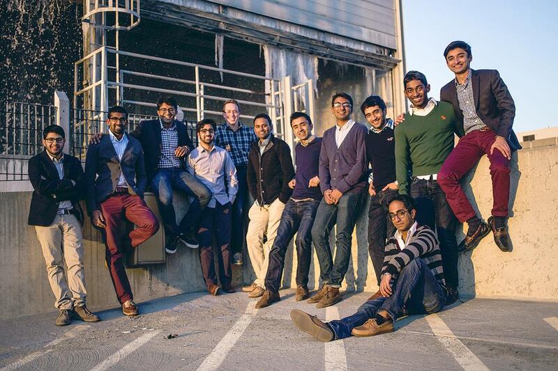 Hariharan Ravi, third from right, with the current members of the Indian-American a cappella group Penn Masala, at the University of Pennsylvania. Courtesy Penn Masala