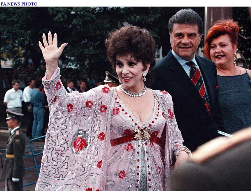 Lollobrigida at the opening of the International Moscow Film Festival in 1997. PA