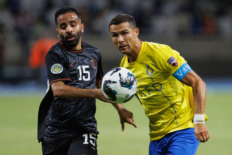 Al Shabab held Cristiano Ronaldo's Al Nassr to a goalless draw in the King Salman Cup. AFP