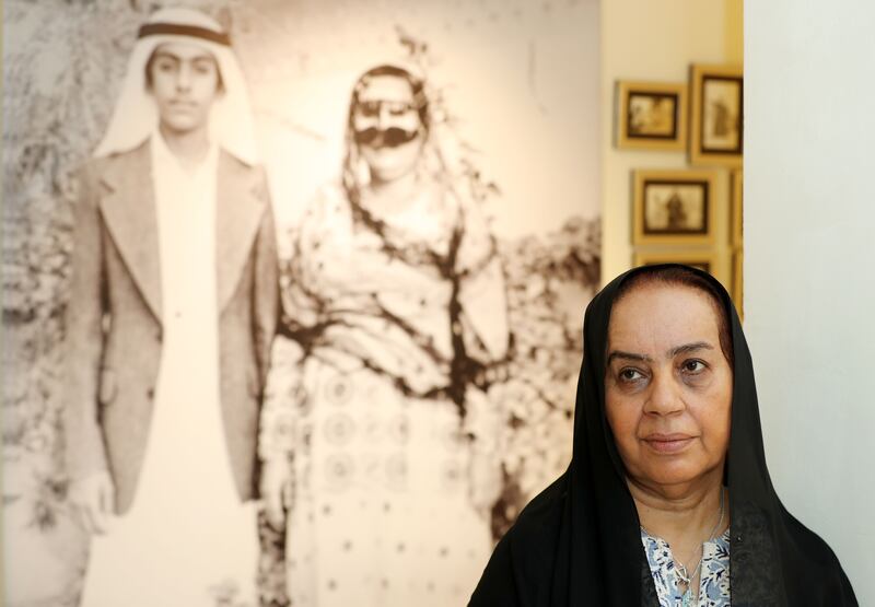 Dr Ghobash with an image of her mother, who was a writer and poet.