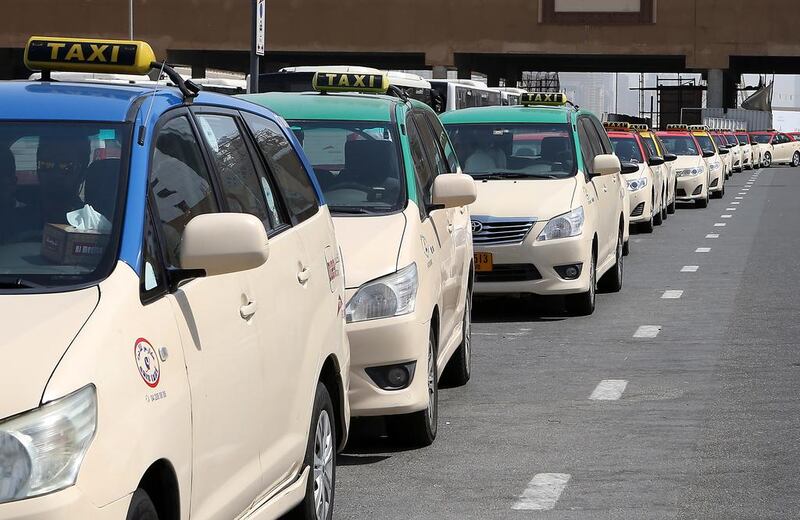 Dubai taxi passenger numbers continue to rise. Pawan Singh / The National