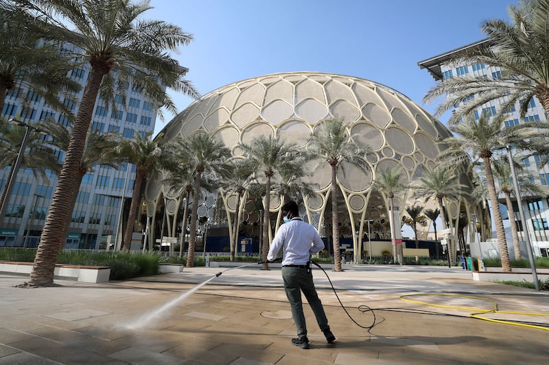 Last-minute preparations, as meticulous as ever, for the big event. Photo: Chris Whiteoak / The National