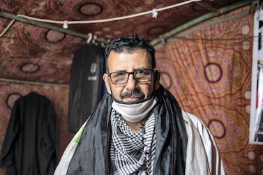 Dr Ali Al Abadi left his work as a surgeon in the southern Iraqi city of Nasiriyah to treat protesters in Baghdad's Tahrir square. Luke Pierce for The National