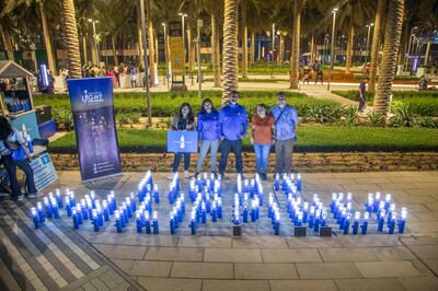 The Liter of Light team at Dhai Dubai festival. Photo: Liter of Light