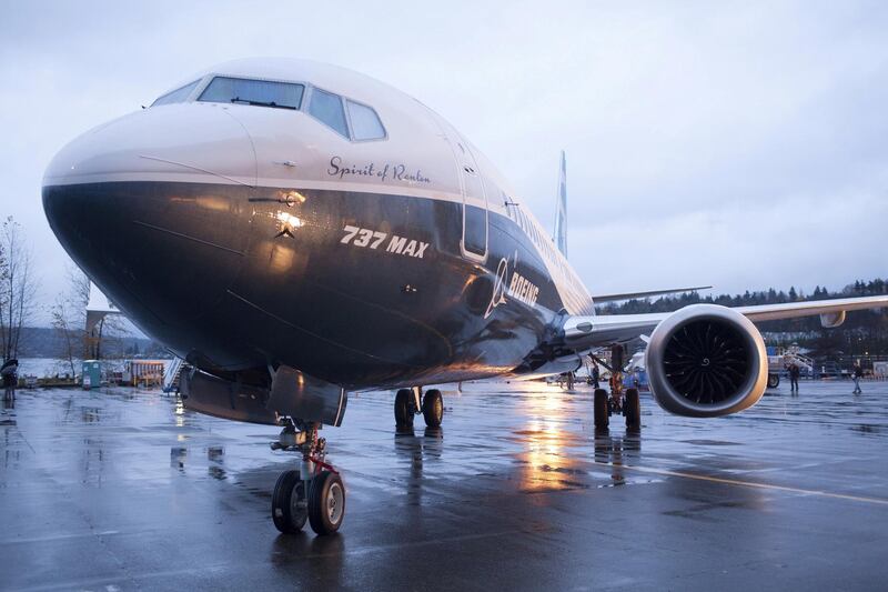 FILE PHOTO: FILE PHOTO: A Boeing 737 MAX 8 sits outside the hangar during a media tour of the Boeing 737 MAX at the Boeing plant in Renton, Washington December 8, 2015. REUTERS/Matt Mills McKnight/File Photo