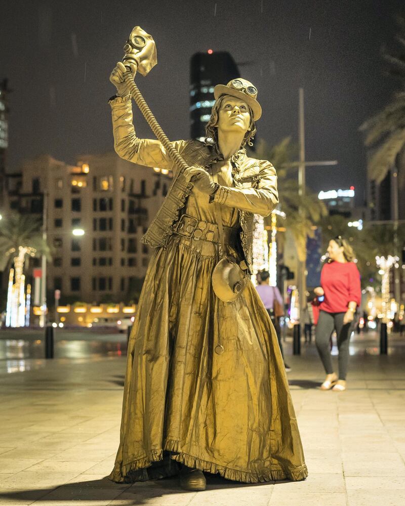 Steampunk Lady at Downtown Dubai Street Fest