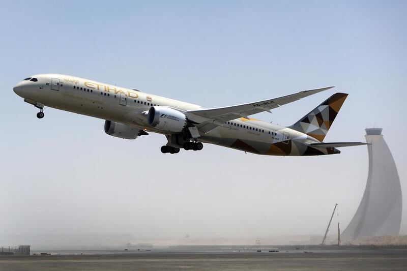 Etihad Airways is offering up to 45 per cent discounts on its flights to celebrate UAE National Day. Delores Johnson / The National 