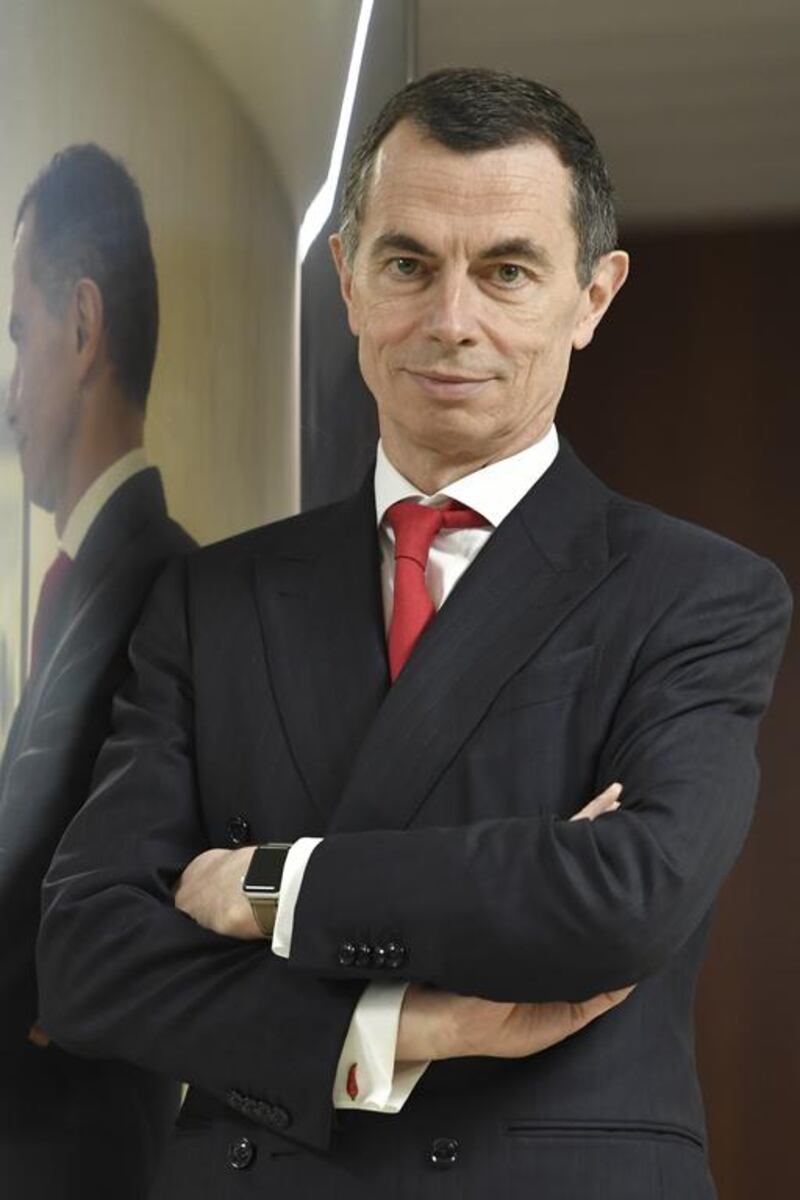 Jean Pierre Mustier, the Italian lender’s chief executive, was in Abu Dhabi as UniCredit opened in Abu Dhabi to offer corporate and investment banking services. Andreas Solaro / AFP