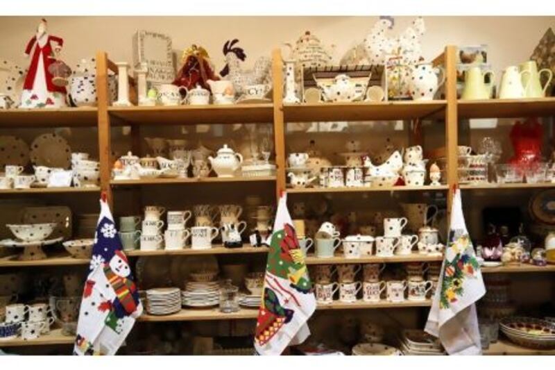 Emma Bridgewater pottery is one of the shop's biggest draws.