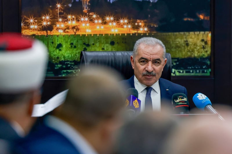 Mohammad Shtayyeh said the Palestinian government would need to take into account the 'emerging reality' in Gaza, as he resigned as prime minister. AFP