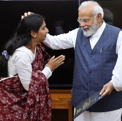 Ramabai says she is inspired by the Indian Prime Minister Narendra Modi's speech about women achieving remarkable milestones.  Photo: Ramabai