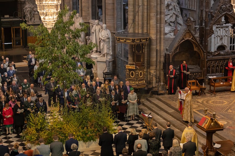 A 'Trees For Life' Covid-19 memorial service at Westminster Abbey in October 2022