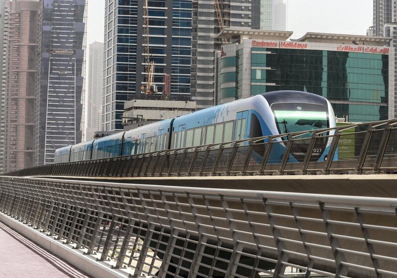Dubai, United Arab Emirates, September 6, 2018.  Dubai Metro Anniversary.--Business Bay Metro Station area.
Victor Besa/ The National
Section:  NA
Reporter:  Nawal Irhami
