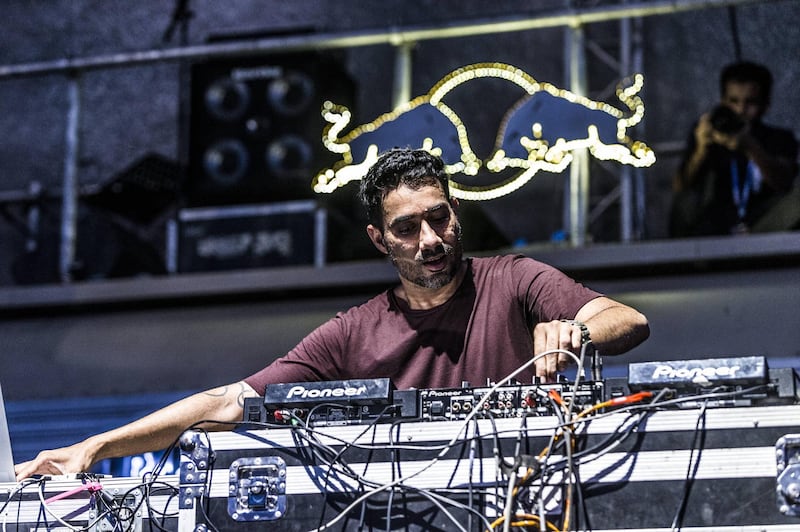Nucleya performs during the Red Bull Tour Bus Off The Roof 2016 in Mumbai, India, on October 16, 2016 // Neville Sukhia/Red Bull Content Pool // P-20161017-01701 // Usage for editorial use only // Please go to www.redbullcontentpool.com for further information. // 
