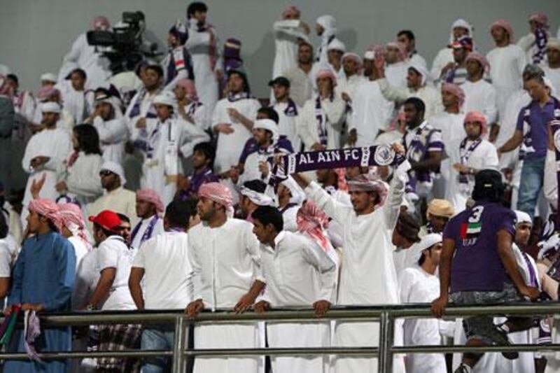 It is alleged that Al Ain fans threw stones at their counterparts from Al Wasl.