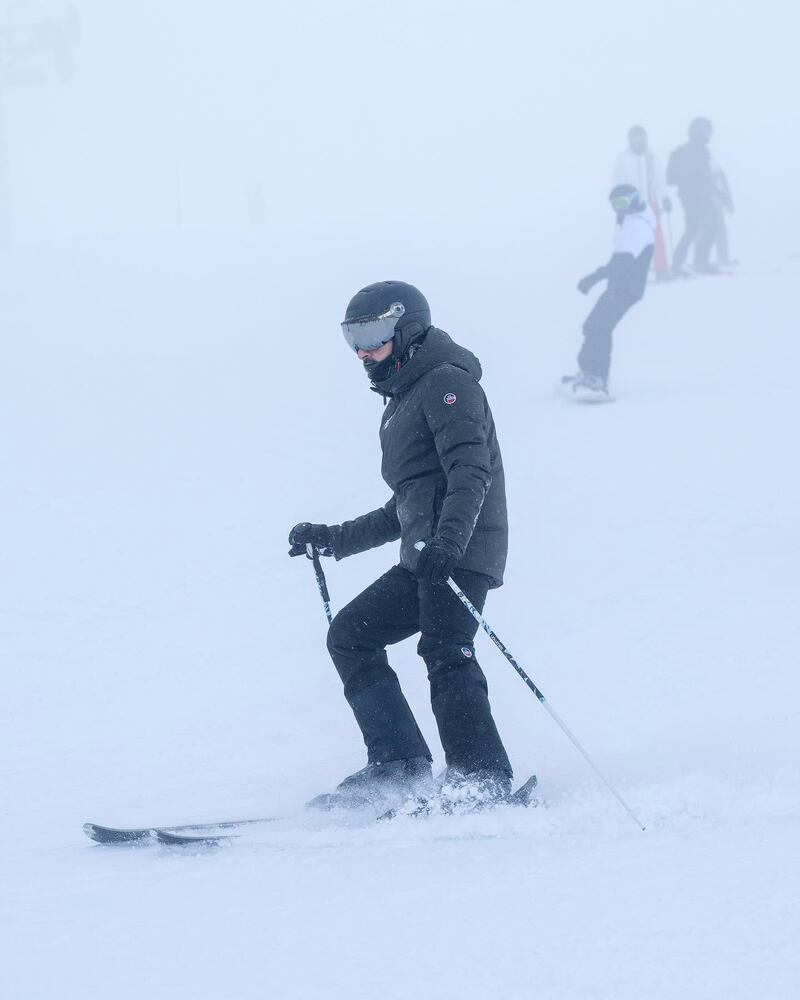 Sheikh Hamdan taking to the slopes