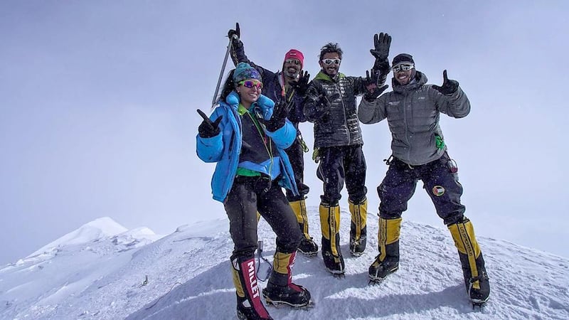 Suzanne Al Houby wins the title of first Arab woman to finally finish the seven summits quest after three deadly attempts to reach the summit of Denali - her last for the seven summits quest. 



Photographed at the summit of Denali, a mountain in Alaska.



Courtesy Damian Benegas