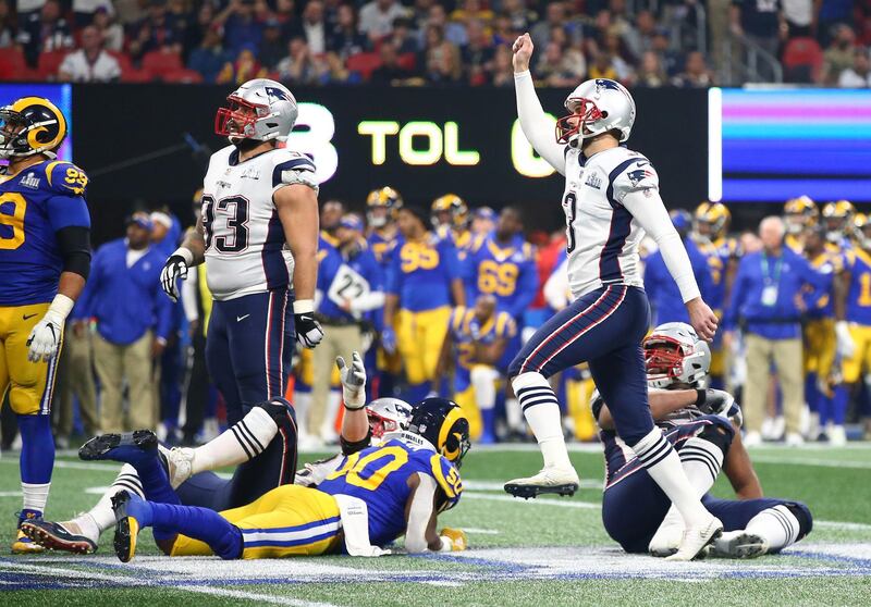 Gostkowski kicks his second field goal of the game in the fourth quarter. USA Today Sports