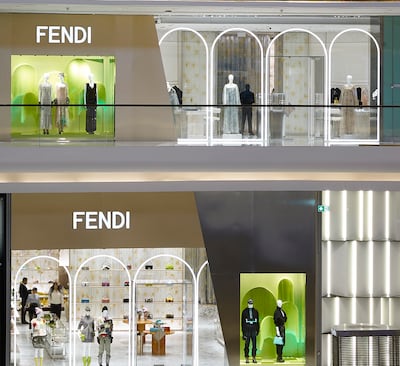 Fendi's boutique at The Dubai Mall has doubled in size. Photo: Fendi