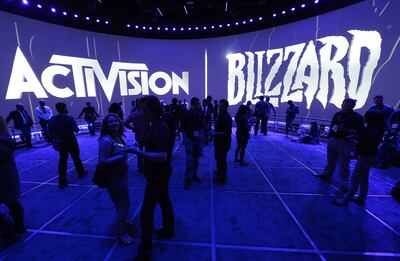 Visitors gather at the Activision Blizzard exhibit at the Electronic Entertainment Expo in Los Angeles. EPA