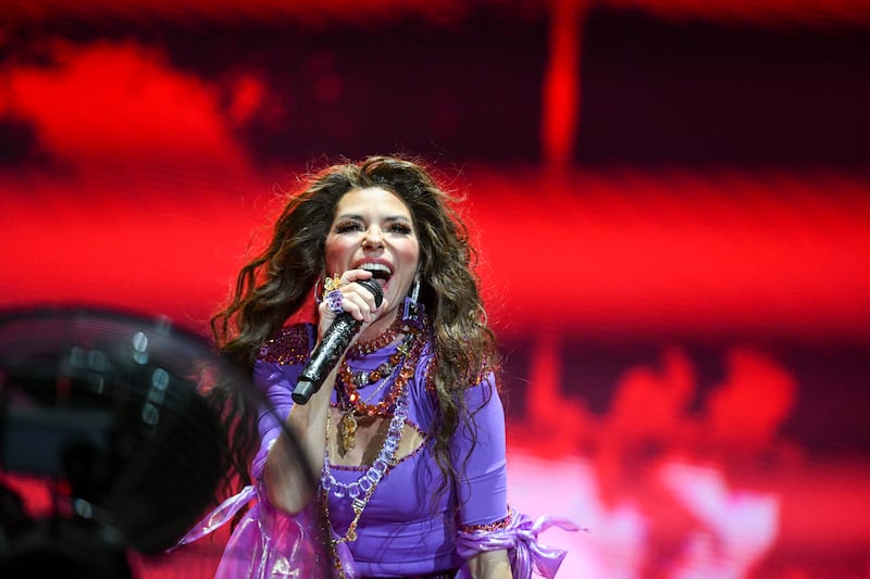 Shania Twain performs as part of the F1 Abu Dhabi Grand Prix concert series, on Saturday. All photos: Khushnum Bhandari / The National
