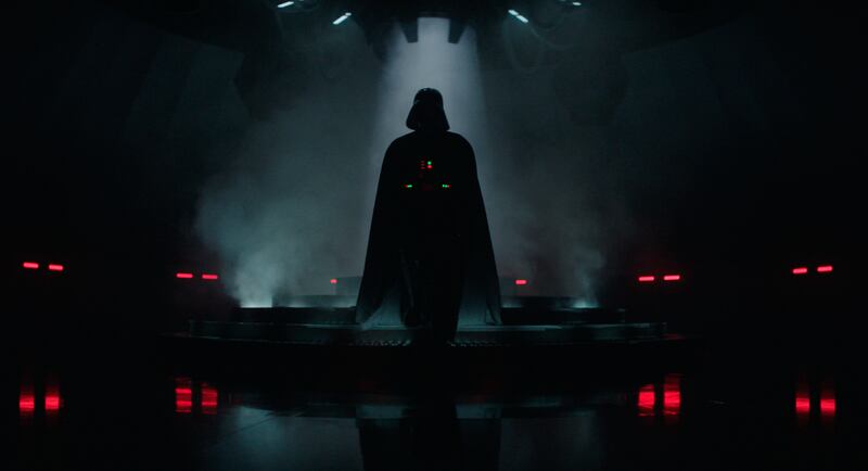 Hayden Christensen as Darth Vader in the show. 