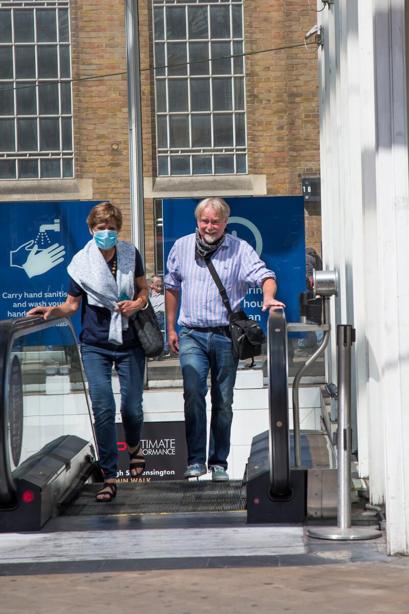 London and its reaction to wearing masks during the Covid-19 pandemic. Photographed for The National UAE