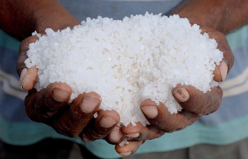 India’s present annual salt production is over 25 million tonnes and the country is the third largest producer after China and the US and is expected to increase its annual salt production to 40 million tonne by 2020. Indranil Mukherjee / AFP