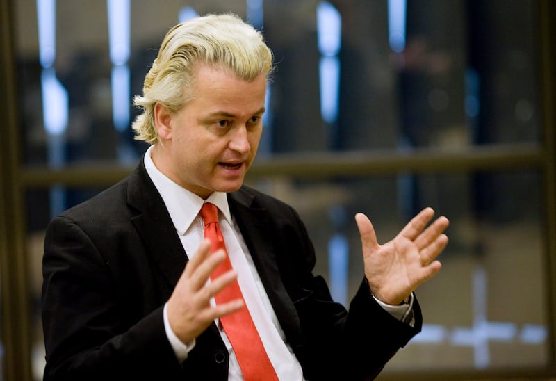 Mr Wilders during an interview in The Hague. AP
