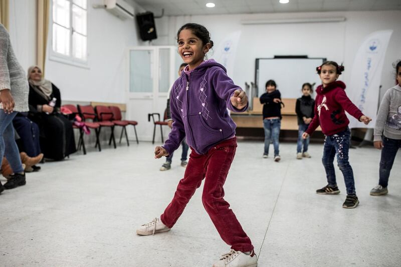STRICTLY NO USE BEFORE 05:00 GMT (09:00 UAE) 18 JUNE 2020

Six-year-old Syrian refugee, Sondes Younes, takes part in an interactive theatre activity run by UNHCR partner, the Arab Institute for Human Rights (IADH), with Tunisian and other refugee children from the Dar Saïda neighbourhood of Tunis. ; Once a month, the IADH organises activities for children aged between six and 15. The games and theatre workshops help the children meet, get to know each other and accept diversity in their community. Tunisia pursues an open-door policy for those fleeing neighbouring countries in fear of violence and persecution. Refugees and asylum-seekers can access public health services and education, with UNHCR’s support, as well as child protection social services – although resources are a constraint. New arrivals to in Tunisia happen in the context of mixed population movements from neighbouring countries and from sub-Saharan Africa through regular and irregular entry points by air, land, sea or via sea rescues and interceptions. Half of the 3,000 refugees and asylum-seekers currently hosted in Tunisia come from Syria.