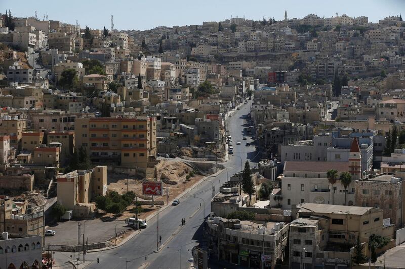 General view showing empty streets, during the nationwide curfew for two days, amid fears of a rising number of coronavirus disease (COVID-19) cases in Amman, Jordan. REUTERS